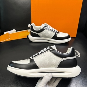 Chaussures de sport pour hommes, style designer, en cuir véritable, maille respirante, antidérapantes, streetwear, confortables - Product Image 3