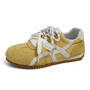 Baskets blanches plates pour femmes, collection Printemps 2026, confortables, légères, antidérapantes, en cuir véritable, style décontracté - Product Image 3