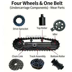 โซ่แทร็คลิงค์แทร็คและฐานวางรองเท้าสำหรับ <span class=keywords><strong>Hitachi</strong></span> EX60 ZX60 ZX65รถขุดขนาดเล็กสำหรับ EX65 - Product Image 3