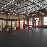 Plateforme de rangement CF Rig robuste et autoportante pour compétition multi-stations avec cible murale