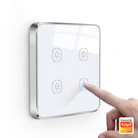 Interrupteur intelligent Zigbee 3.0 1 voie, contrôle par application Tuya Smart Life, compatible Alexa Google Home, interrupteur mural tactile avec fil N+L