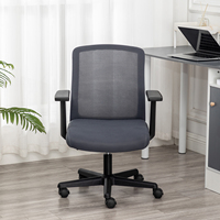 Chaise de bureau avec dossier et soutien du cou, chaise de bureau ergonomique en maille pour cadres