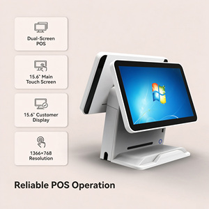เครื่องบันทึกเงินสด POS อัจฉริยะแบบตั้งโต๊ะ จอคู่ขนาด 15.6 นิ้ว ระบบสมาร์ททันสมัยสำหรับร้านค้า - Product Image 2