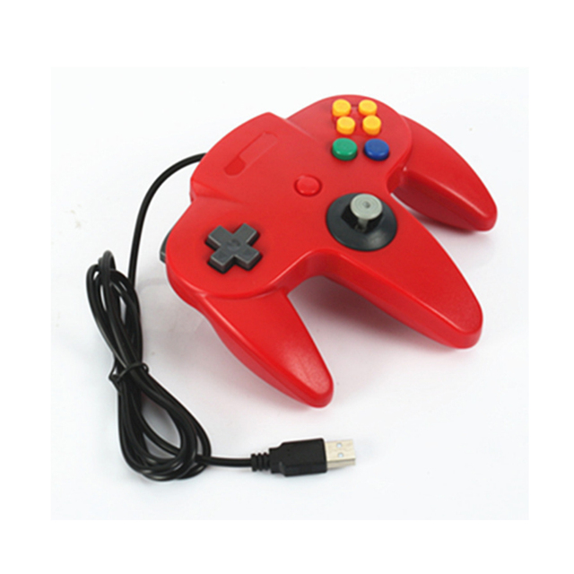 N64 USB Gamepad N64 ABS Joystick PC Controller Computer Game Handle for Wins 7/8/10 Vibration Games Accessories for Gamer