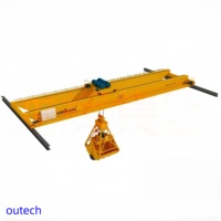 Mesin PLC Crane Overhead Double Girder Efisiensi Tinggi Kapasitas 3.2-50 Ton Kontrol Lantai+Remote untuk Penanganan Material Curah