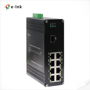 Sợi chuyển đổi với màn hình LED 1x10G SFP để 8x10/100/1000M RJ45 Ethernet Din Rail gắn mạng chuyển đổi - Product Image 2