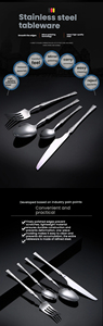 Stainless steel knife fork spoon five piece set waist Western tableware steak knife fork pasta fork dessert spoon cutlery set - Product Image 5