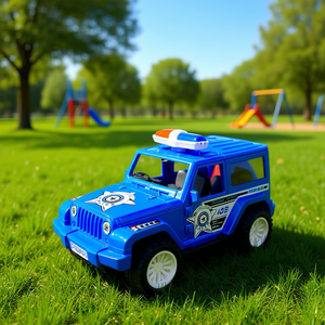 รถของเล่นตำรวจ SUV สำหรับเด็ก รถลาดตระเวนขับเคลื่อนด้วยแรงเสียดทาน บรรจุในกล่องตาข่าย - Product Image 2