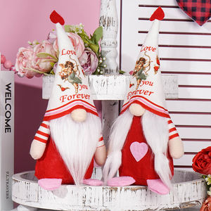 Mr & Mrs chapeau magnétique fait main gnomes suédois tomte poupées saint valentin gnome peluche elfe pour décorations maison - Product Image 3