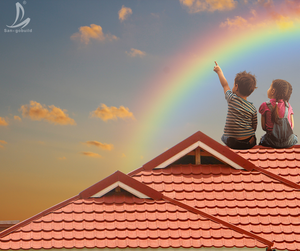 Fournisseurs chinois de matériaux de toiture <span class=keywords><strong>Dekra</strong></span>, tôles ondulées en acier galvanisé 0,30 mm, tôles de toiture en métal revêtues de pierre - Product Image 6