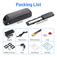 Batterie lithium rechargeable EU Stock 36V 48V 15Ah 20Ah avec BMS 20A 30A et chargeur pour vélo électrique