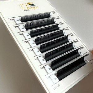 Extensión de pestañas negras 0,05mm 0,07mm Manga Volumen Pestañas C D M L Curl Extensiones de pestañas rusas prefabricadas - Product Image 3