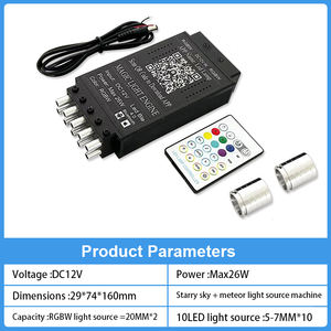 ไฟ LED ตกแต่งเพดานรูปดาวท้องฟ้า16W สี RGB กระพริบไฟสาย<span class=keywords><strong>เคเบิล</strong></span><span class=keywords><strong>ใย</strong></span><span class=keywords><strong>แก้ว</strong></span><span class=keywords><strong>นำ</strong></span><span class=keywords><strong>แสง</strong></span>ด้านข้างสำหรับแผงผนัง - Product Image 2