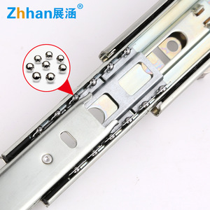 Glissières de tiroir Zhan Hanlai Weishi en acier laminé à froid, de 10 cm à 1 m, silencieuses et fluides, pour meubles et tiroirs. - Product Image 3