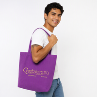 Sac fourre-tout en toile de coton réutilisable avec impression de nom de collègue, cadeau publicitaire pour événement