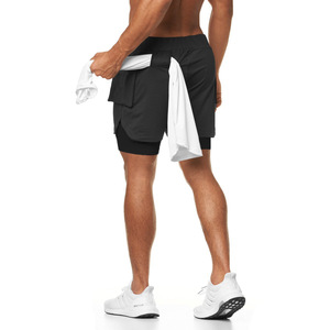 OEM acepta logotipo personalizado poliéster Spandex deportes causal hombres playa pantalones cortos en Stock gimnasio hacer ejercicio pantalones para correr pantalones cortos para hombres - Product Image 4
