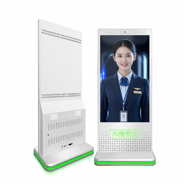 AI Digital Human Interactive Terminal 55 Inch Virtual Human Touchscreen Kiosk WiFi for Bank Financial Service Counter