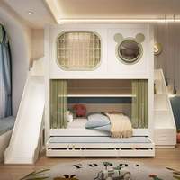 Garde-corps pour enfants Lit à capsule spatiale Petit lit superposé créatif innovant Lit superposé composite haut et bas en forme de S