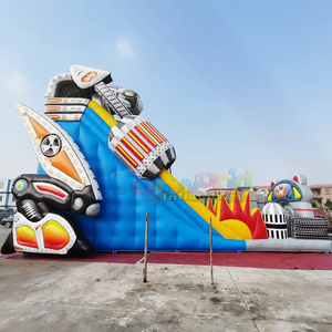 สไลเดอร์เป่าลมรูปหุ่นยนต์ขนาดใหญ่สำหรับเด็กเล่นกลางแจ้ง บ้านลมเด้งดึ๋งสำหรับเด็ก สไลเดอร์เป่าลมเชิงพาณิชย์ - Product Image 2