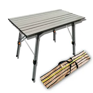 Adjust Height China Roll Up Aluminum Outdoor Telescopic Camp Folding Picnic Table Legs For Travel