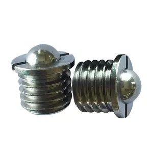 Housing Spring Loaded Plunger Slotted Flanged Ball Spring Plunger Screw