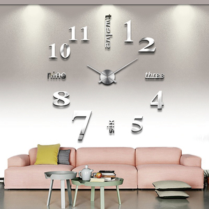 Reloj de <span class=keywords><strong>pared</strong></span> 3D DIY, <span class=keywords><strong>grandes</strong></span> decorativas <span class=keywords><strong>pegatinas</strong></span> de <span class=keywords><strong>pared</strong></span>, relojes de espuma + espejo acrílico + reloj de aluminio EVA <span class=keywords><strong>para</strong></span> sala de estar, arte <span class=keywords><strong>para</strong></span> el hogar de 10CM - Product Image 5