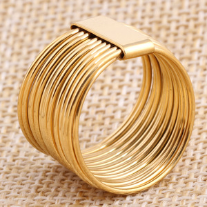 Anillo Geométrico de Acero Inoxidable Chapado en Oro de 13 mm, Joyería de Moda Unisex, Regalo - Product Image 2