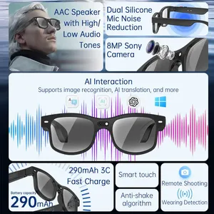 Lunettes Intelligentes SG-2026 AIMB-G3 avec Caméra 1080P Full HD, Étanche IP43, Anti-tremblement, Audio, Prise de Photos <span class=keywords><strong>et</strong></span> Traduction en Temps Réel des Objets - Product Image 3