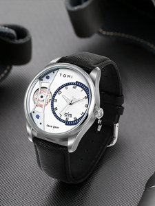 Reloj de Cuarzo TOMI T105 para Hombre, de Negocios, Alta Calidad, con Calendario, Correa de Cuero, Moderno, en Stock - Product Image 3