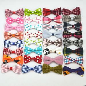 JXANRYS Pequeño Gato Perro Poliéster <span class=keywords><strong>Collar</strong></span> <span class=keywords><strong>Polka</strong></span> <span class=keywords><strong>Dot</strong></span> Serie Mariposa Nudo Pajarita Flor Usable Plaid Pet Series Patrón Sólido - Product Image 5