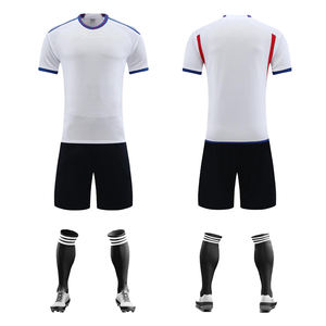 Haute qualité conception personnalisée <span class=keywords><strong>France</strong></span> maillots de football respirant Polyester équipe Kits confortable taille régulière ensembles de shorts en gros - Product Image 4