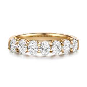 Anillos de Compromiso y Matrimonio Unisex de Plata de Ley Chapados en Oro de Lujo con Diamantes Naturales de Alta Calidad y Corte Brillante, Más Vendidos - Product Image 1