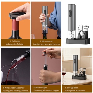 Ouvre-bouteille électrique multifonction en aluminium KLT, ouvre-bouteille à vin rouge automatique, tire-bouchon électrique - Product Image 3