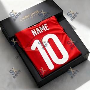 Colombiaans voetbal trainingshirt spelersversie ademend sneldrogend V-hals spandex/polyester gebreid sport custom - Product Image 6