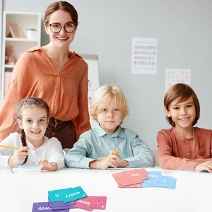 Enfants âgés de <span class=keywords><strong>3</strong></span> à 8 mots de vue Flashcards pour cartes d'affirmation préscolaires imprimant les deux côtés cartes à <span class=keywords><strong>jouer</strong></span> imprimées personnalisées - Product Image 5