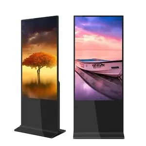 Floor stand information digital signage kiosk with infrared touch capacitive interactive advertising display for mall retail
