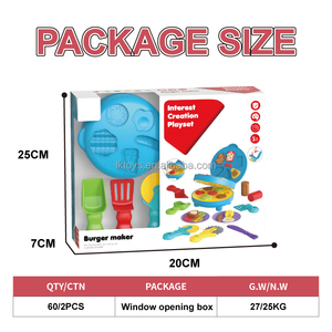 Ensemble de pâte à <span class=keywords><strong>modeler</strong></span> colorée Lucky Toys, créations de cuisine, gaufres, <span class=keywords><strong>pizza</strong></span>, hamburgers, jouet de chef factice, nourriture de jeu, outils de modelage - Product Image 5
