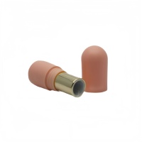 Tube de rouge à lèvres vide Yuecai en forme de capsule, mécanisme torsadé, fini mat, pour baume à lèvres pêche, avec mécanisme doré et logo personnalisé