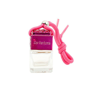 8ml Square Empty Clear Glass Air Freshener Hanging <b>Car</b> Perfume Aroma <b>Diffuser</b> <b>Bottle</b> with Gold Silver Black Cap - Product Image 4