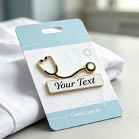 Broches Revers en Métal Médical avec Logo Personnalisé, Badges Acier Inoxydable sur Mesure, Plaqué Or, Argent ou Cuivre, Épingles Émaillées Dures Gravées