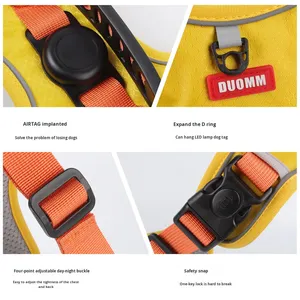 Nuevo Arnés y Correa para Perro de Poliéster, Clásico, Encantador y Sencillo, con Localizador Anti-Impacto, Correa de Pecho Reflectante, Chaleco para Mascotas (Estilo Moderno) <span class=keywords><strong>4</strong></span> - Product Image 3