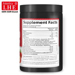 High Quality Amino Acid Supplement Improve Muscle Growth and <b>Metabolism</b> Dietary Amino Strawberry Flavour Powder for Adults - Product Image 2