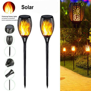 Luces Solares con Forma de Antorcha, LED Parpadeantes, Decoración para Jardín, Patio y Exteriores - Product Image 1