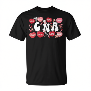 Camiseta del Día de San Valentín para Asistentes de Enfermería Certificados (CNA), para Enfermeras y Trabajadores de la Salud, para Uso Personal o Regalo para el Personal - Product Image 2