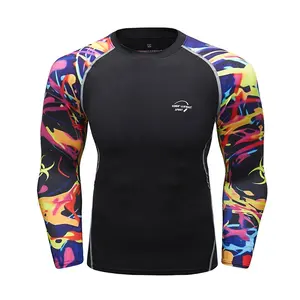 CODY LUNDIN özel erkek güneş koruma gömlek Spandex plaj yüzme sörf T-shirt sıkıştırma koşu çabuk boya kazak