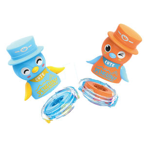 QS desain baru mainan Set Gyro permainan menembak permen 2 dalam 1 hewan kartun plastik 2 warna dengan lampu - Product Image 1