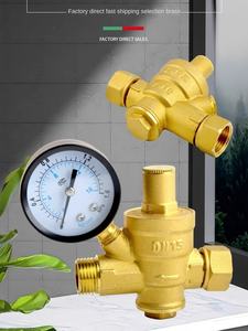 AdjustableThread Water Control <b>Regulator</b> <b>Pressure</b> Reducing Valve with Water Gauge Adjustable Brass WaterPressure Reducing Regula - Product Image 2
