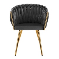 Fauteuils d'appoint en velours tuftés, design luxueux tissé à la main, pour salon et chambre à coucher