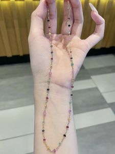 Xinfly 18K Gold and Colored Sapphire Jewelry Set <b>Cute</b> Style Necklace and <b>Bracelet</b> for Ladies Women for Party Birthday - Product Image 4