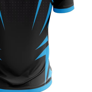 Custom Football Shirt Quick Dry Soccer Jersey Blue Black Set Sublimated Jersey Football Wear - Product Image 5